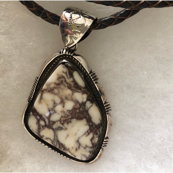 Wild Horse Cabochon Pendant and Earrings set in Sterling Silver. Artisan LE - Picture 12 of 12